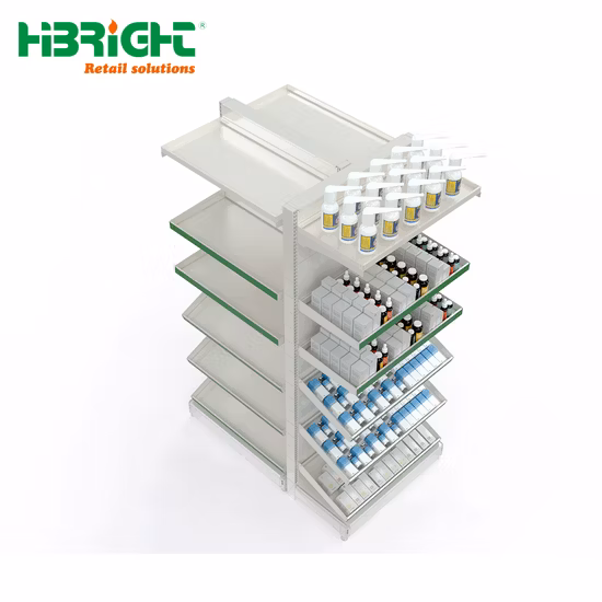 Estante médico personalizado de alta calidad para la venta, estante de exhibición de estanterías para farmacia