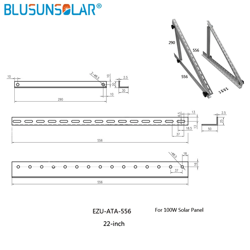 Adjustable Solar Panel Mount Mounting Brackets for 100W/150W/250W PV Solar Panel Folding Tilt Legs Boat RV Roof